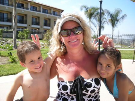 the kids and me in Carlsbad summer 2008