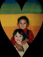 My sister Krista and I as little girls