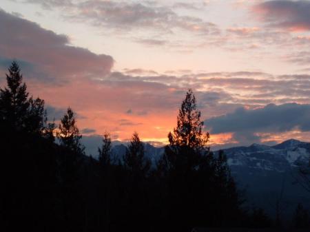sunrise over the Cascades