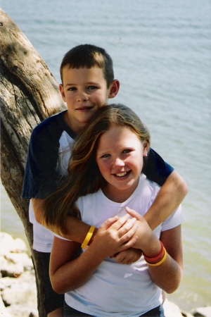 My kids at Lake Mendocino summer of 2004
