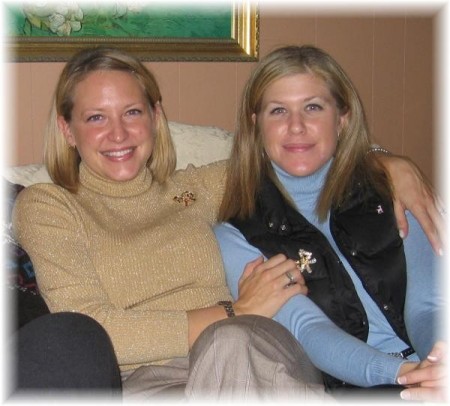Sisters on Christmas 2005