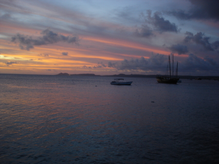 Beautiful sunset in Bonaire