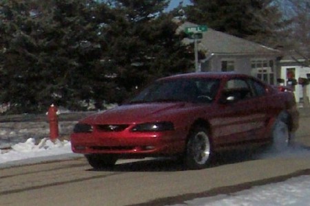 MUSTANG, burning rubber