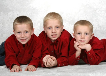 Grandchildren Corey, Austin and Matthew