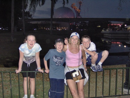 My wife Sharon and children in DisneyWorld,. Florida!