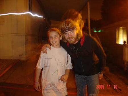 Ryan Dunn with Kyley = my ten year old son