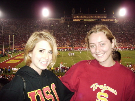 My Megan on the right at USC Football game