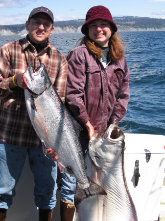 Fishing in Homer, Alaska with my husband Jason