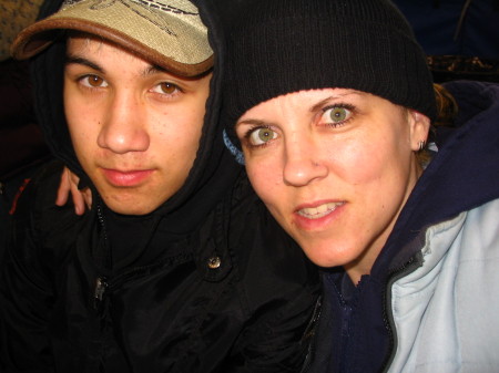 My son Matty and I skating at Olympic Oval