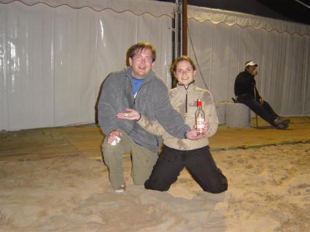 Vodka fight on an Italian Beach