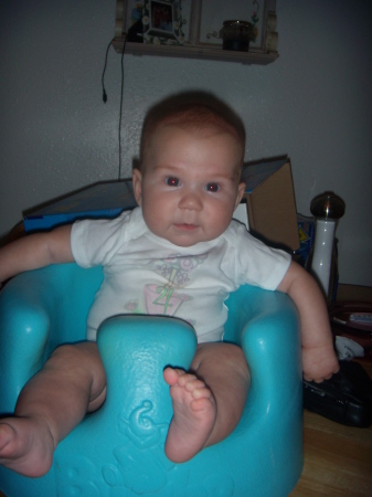 Kaitlin in her bumpy chair