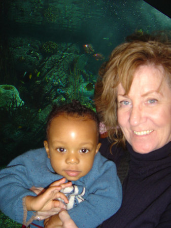 Kathy (the love of my life) with grandson Conn
