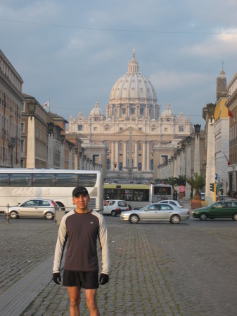 Running at The Vatican in Rome, Italy