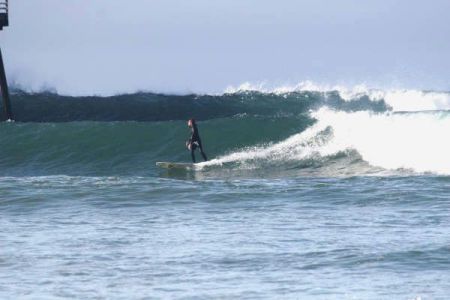  nice over head waves at pismo peir