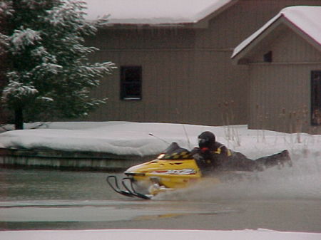 Jet-ski in winter