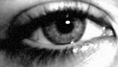 a b&w pic of my eye
