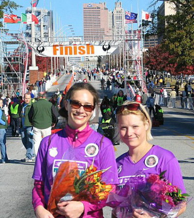 My best friend & I after finishing The ATL Thanksgiving Day 1/2 Marathon