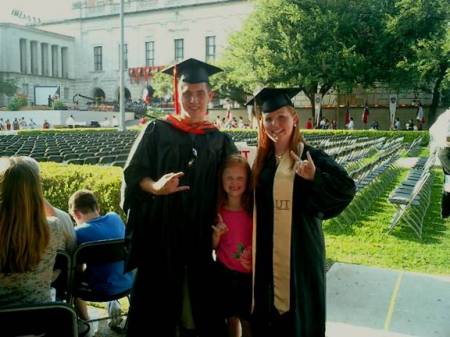 my 3 children - oldest 2 graduating from UT