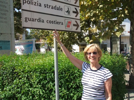 Coast Guard sign in Italy