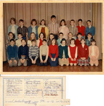 Mrs. Davis's 7th grade, Garden Hill Elem, 1966