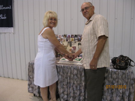 cutting our cake