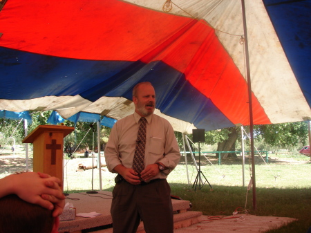 Preaching in Tent Meeting