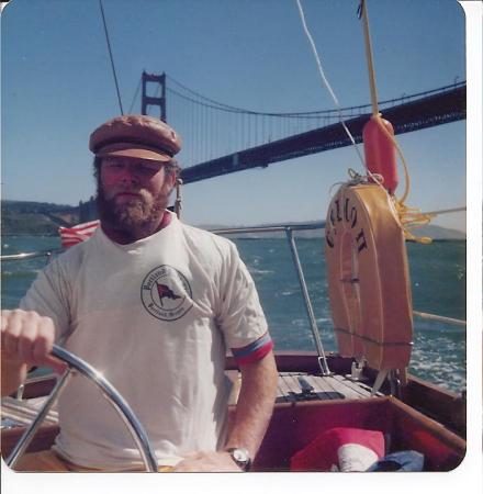 Sailing under the Golden Gate Bridge 1977