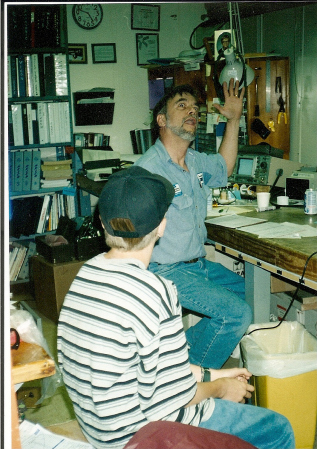 At work with my son  (1997)