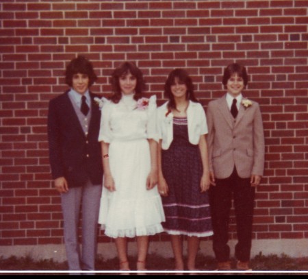 Jim, Renee, Doreen, and me 1982 graduation