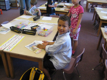 My son Zachary's first day of Kindergarten