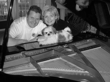 Puppy on Piano