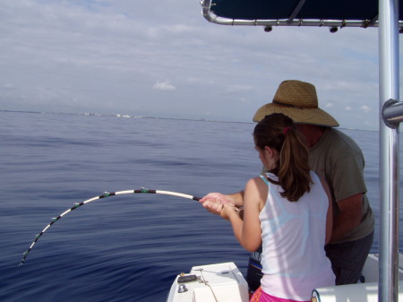 My 12 year old Grace , Off Jupiter inlet.