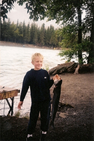 Corey and his first fish