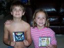kids with their ds games from grandma