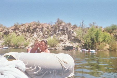 Anita & Sarah on river in Phoenix 6/08