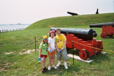 Natalie, Sarah and Daniel at Ft McHenry, MD