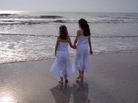 Our daughters, St. Augustine Beach, Spring 2006