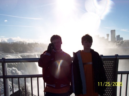 Daniel and Ryan at Niagra Falls