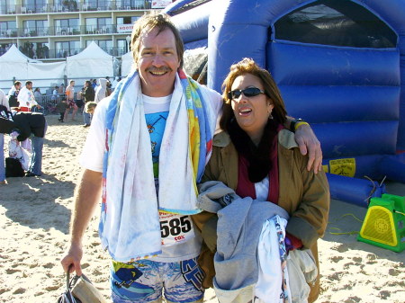 Me and my chicken sister Betsy after the Polar Plunge