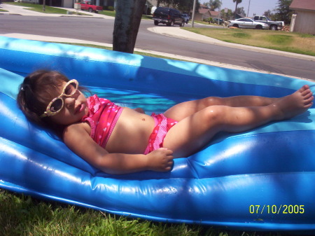 my crazy neice at the pool