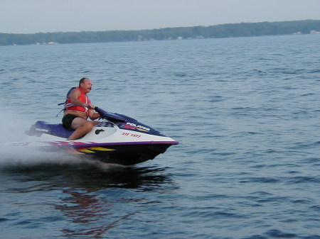 Me driving one of the water rockets