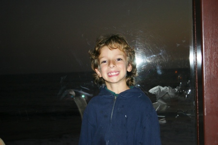 My son at The Charthouse in Malibu