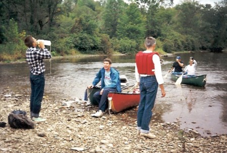 canoeing and camping