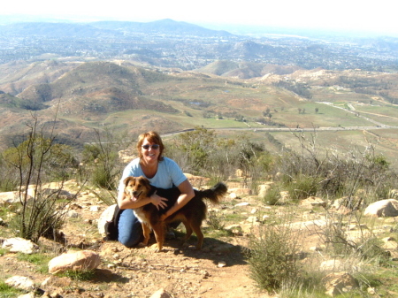 Me and my dog Emma on Iron Mountain (San Diego)