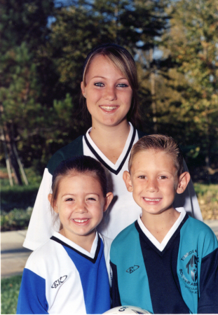 My three beautiful kids.  Fall Soccer 2005