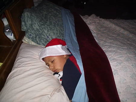 fell asleep waiting for santa