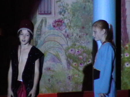 Cody, being the part of Alladdin in the school play.