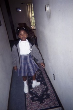 Whitney Ashante' (big girl going to school)