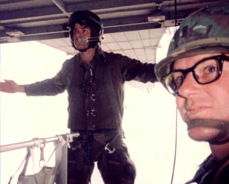 Jumpmaster on a CH54 Flying Crane