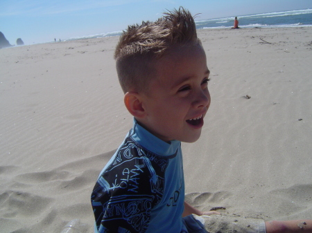 My boy Ethan at the beach.